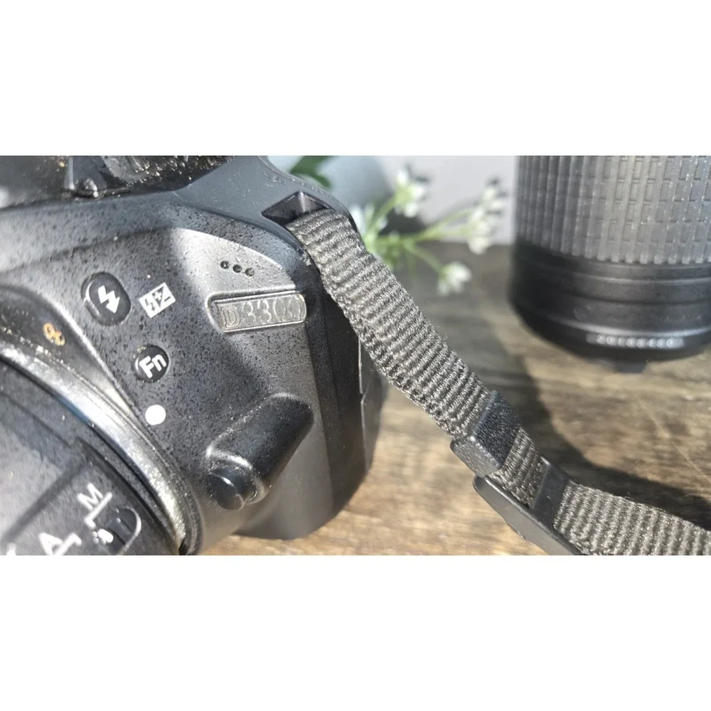 Nikon D3300 DSLR Camera Kit 18-55mm VR II 55-200mm VR II 2 Batteries Charger Bag